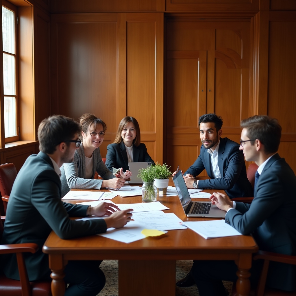 Content team collaborating in a workshop session